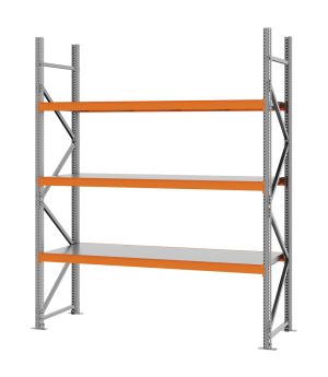 Weitspannregal Grundregal FORTIS, 2.500×2.000×600 mm, verzinkt