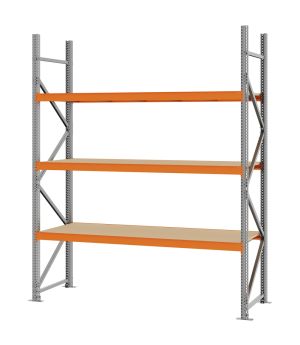 Weitspannregal Grundregal FORTIS, 2.500×2.000×600 mm, Spanplatte
