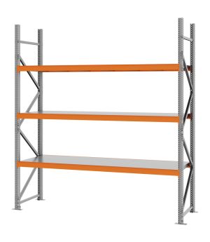 Weitspannregal Grundregal FORTIS, 2.500×2.250×600 mm, verzinkt