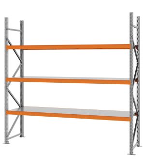 Weitspannregal Grundregal FORTIS, 2.500×2.500×600 mm, verzinkt