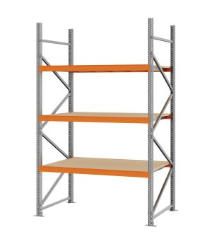 Weitspannregal Grundregal FORTIS, 2.500×1.500×800 mm, Spanplatte