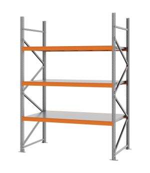 Weitspannregal Grundregal FORTIS, 2.500×1.750×800 mm, verzinkt