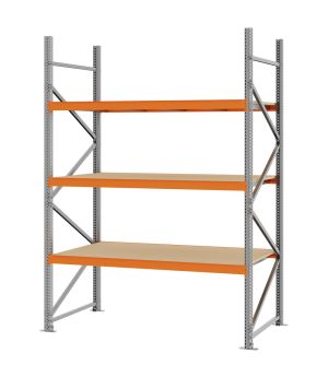 Weitspannregal Grundregal FORTIS, 2.500×1.750×800 mm, Spanplatte