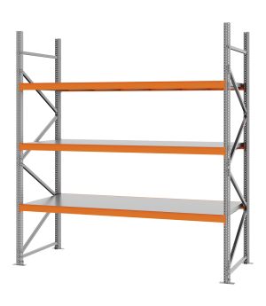 Weitspannregal Grundregal FORTIS, 2.500×2.250×800 mm, verzinkt