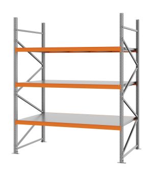 Weitspannregal Grundregal FORTIS, 2.500×2.000×1.000 mm, verzinkt
