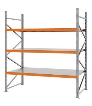 Weitspannregal Grundregal FORTIS, 2.500×2.250×1.000 mm, verzinkt