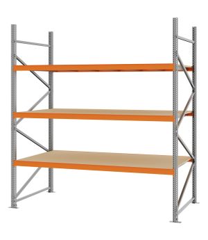 Weitspannregal Grundregal FORTIS, 2.500×2.250×1.000 mm, Spanplatte