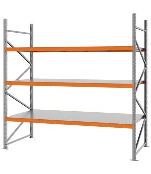 Weitspannregal Grundregal FORTIS, 2.500×2.500×1.000 mm, verzinkt