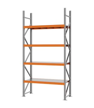 Weitspannregal Grundregal FORTIS, 3.000×1.500×500 mm, verzinkt