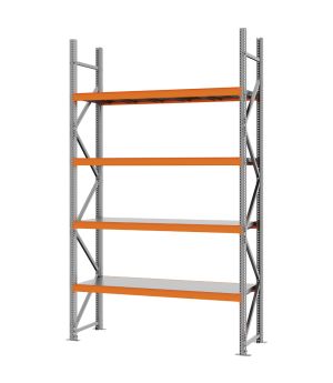 Weitspannregal Grundregal FORTIS, 3.000×1.750×500 mm, verzinkt