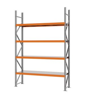 Weitspannregal Grundregal FORTIS, 3.000×2.000×500 mm, verzinkt