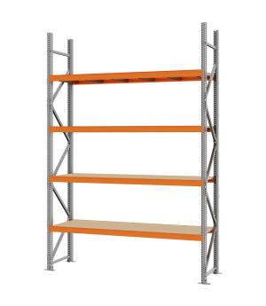 Weitspannregal Grundregal FORTIS, 3.000×2.000×500 mm, Spanplatte