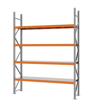 Weitspannregal Grundregal FORTIS, 3.000×2.250×500 mm, verzinkt