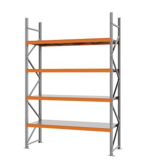 Weitspannregal Grundregal FORTIS, 3.000×2.000×600 mm, verzinkt