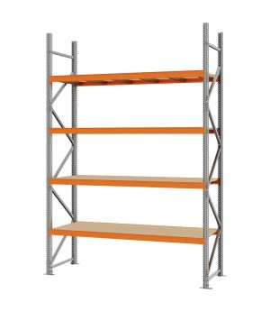 Weitspannregal Grundregal FORTIS, 3.000×2.000×600 mm, Spanplatte