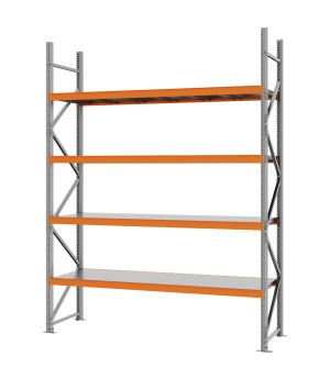 Weitspannregal Grundregal FORTIS, 3.000×2.250×600 mm, verzinkt