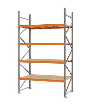 Weitspannregal Grundregal FORTIS, 3.000×1.750×800 mm, Spanplatte