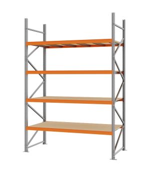 Weitspannregal Grundregal FORTIS, 3.000×2.000×800 mm, Spanplatte
