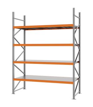 Weitspannregal Grundregal FORTIS, 3.000×2.250×800 mm, verzinkt