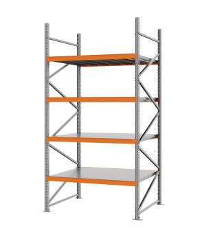 Weitspannregal Grundregal FORTIS, 3.000×1.500×1.000 mm, verzinkt