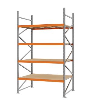 Weitspannregal Grundregal FORTIS, 3.000×1.750×1.000 mm, Spanplatte