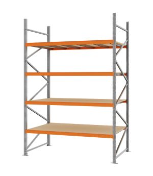 Weitspannregal Grundregal FORTIS, 3.000×2.000×1.000 mm, Spanplatte
