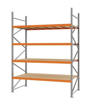 Weitspannregal Grundregal FORTIS, 3.000×2.250×1.000 mm, Spanplatte