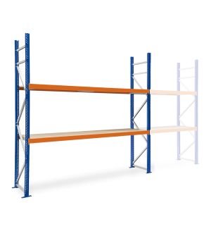 Weitspannregal Grundregal FORTIS, 2.000×2.500×600 mm, Spanplatte
