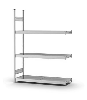 Großfachregal Anbauregal ORION PLUS, 2.000×1.500×400 mm, verzinkt