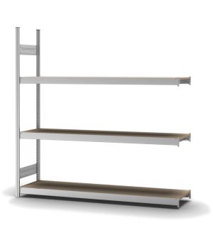 Großfachregal Anbauregal ORION PLUS, 2.000×2.000×400 mm, Spanplatte natur
