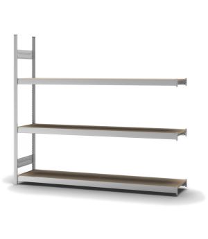 Großfachregal Anbauregal ORION PLUS, 2.000×2.250×400 mm, Spanplatte natur