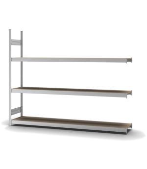 Großfachregal Anbauregal ORION PLUS, 2.000×2.500×400 mm, Spanplatte natur