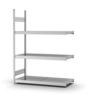 Großfachregal Anbauregal ORION PLUS, 2.000×1.500×500 mm, verzinkt