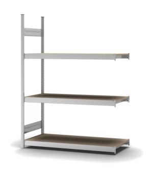 Großfachregal Anbauregal ORION PLUS, 2.000×1.500×500 mm, Spanplatte natur
