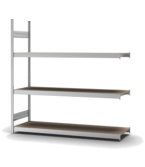 Großfachregal Anbauregal ORION PLUS, 2.000×2.000×500 mm, Spanplatte natur