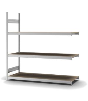 Großfachregal Anbauregal ORION PLUS, 2.000×2.000×600 mm, Spanplatte natur