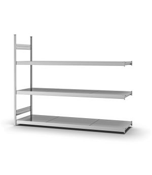 Großfachregal Anbauregal ORION PLUS, 2.000×2.500×600 mm, verzinkt