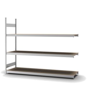 Großfachregal Anbauregal ORION PLUS, 2.000×2.500×600 mm, Spanplatte natur