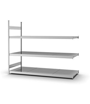 Großfachregal Anbauregal ORION PLUS, 2.000×2.500×800 mm, verzinkt
