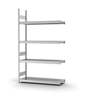 Großfachregal Anbauregal ORION PLUS, 2.500×1.500×400 mm, verzinkt