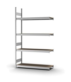 Großfachregal Anbauregal ORION PLUS, 2.500×1.500×400 mm, Spanplatte natur