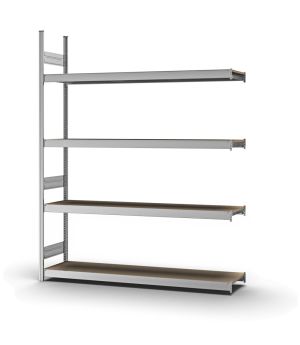 Großfachregal Anbauregal ORION PLUS, 2.500×2.000×400 mm, Spanplatte natur