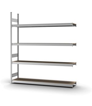Großfachregal Anbauregal ORION PLUS, 2.500×2.250×400 mm, Spanplatte natur