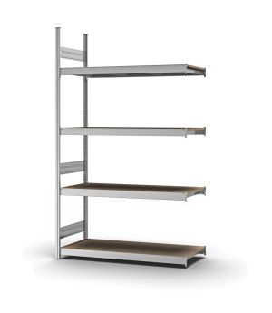 Großfachregal Anbauregal ORION PLUS, 2.500×1.500×500 mm, Spanplatte natur