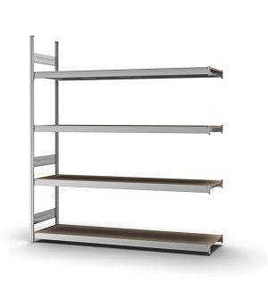 Großfachregal Anbauregal ORION PLUS, 2.500×2.250×500 mm, Spanplatte natur