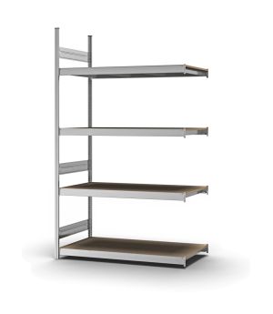 Großfachregal Anbauregal ORION PLUS, 2.500×1.500×600 mm, Spanplatte natur