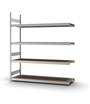 Großfachregal Anbauregal ORION PLUS, 2.500×2.250×600 mm, Spanplatte natur