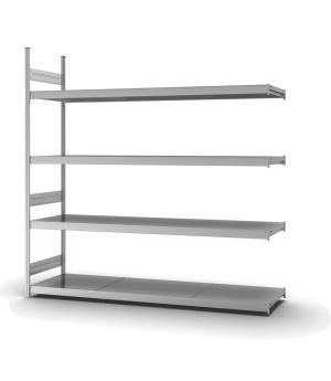 Großfachregal Anbauregal ORION PLUS, 2.500×2.500×600 mm, verzinkt