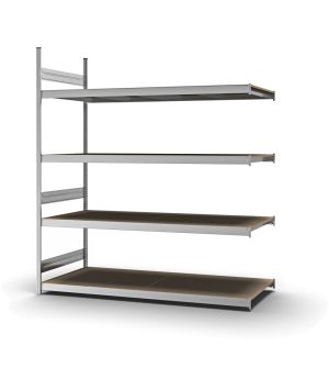 Großfachregal Anbauregal ORION PLUS, 2.500×2.250×800 mm, Spanplatte natur