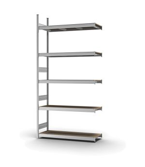 Großfachregal Anbauregal ORION PLUS, 3.000×1.500×400 mm, Spanplatte natur